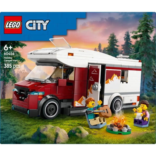 Конструктор LEGO City Пригоди у відпустці в будинку на колесах, 385 деталей (60454) - Pampik