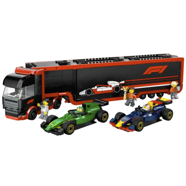 Lego City Constructor F1 вантажівка з автомобілями RB20 та AMR24, 1086 деталей (60445) - Pampik - 4