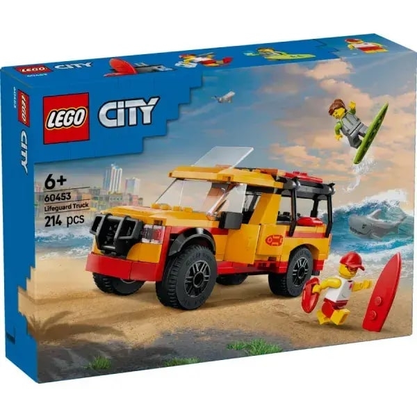 Конструктор LEGO City Пляжна рятувальна вантажівка, 214 деталей (60453) - Pampik - 2