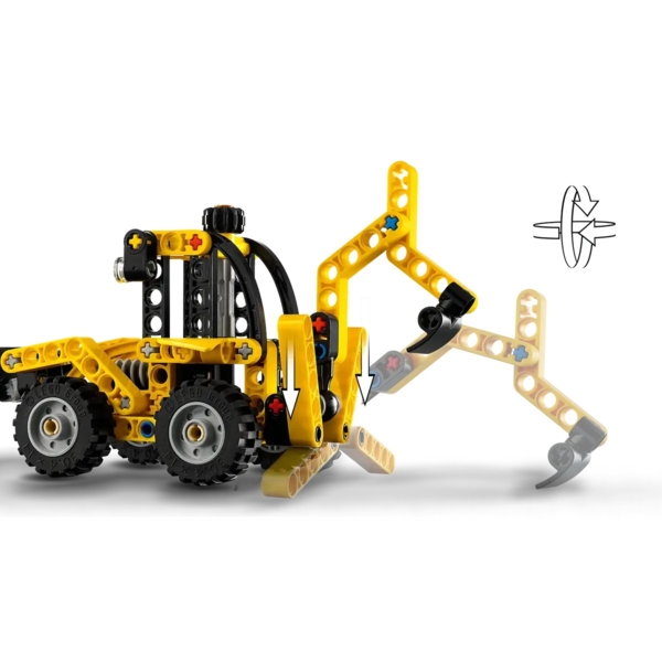 Конструктор LEGO Technic Екскаватор-навантажувач, 104 деталі (42197) - Pampik - 6