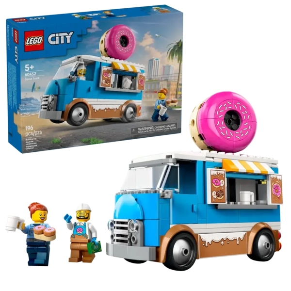 Конструктор LEGO City Грузовик с пончиками, 196 деталей (60452) - Pampik - 3