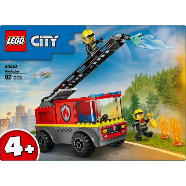 Конструктор LEGO City Пожежна машина зі сходами, 82 деталі (60463) - Pampik