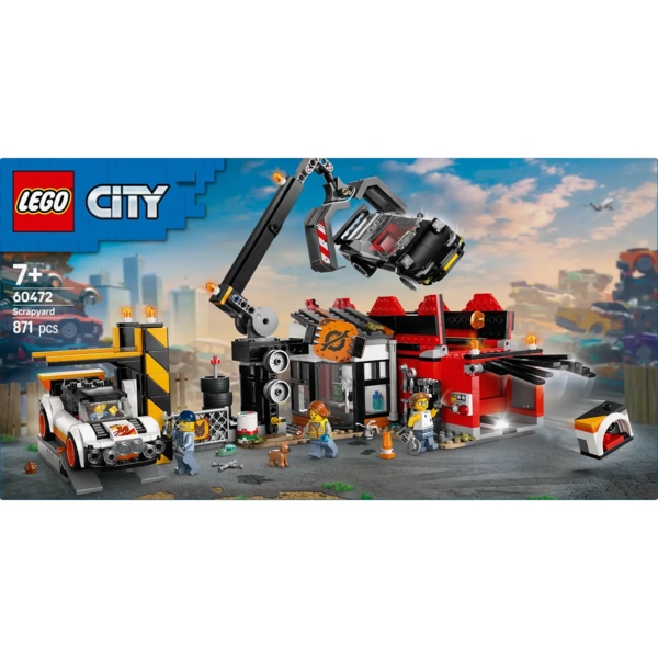 Конструктор LEGO City Звалище з автомобілями, 871 деталь (60472) - Pampik