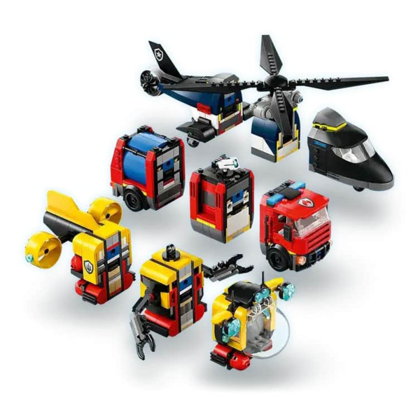 Конструктор LEGO City Ремикс вертолетов пожарных машин и подлодок, 874 детали (60462) - Pampik - 5