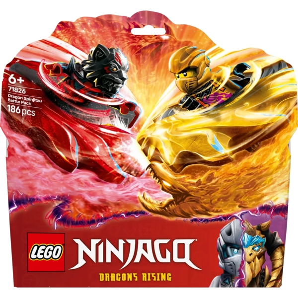 Конструктор LEGO Ninjago Бойовий набір дракона Спін-джитсу, 186 деталей (71826) - Pampik