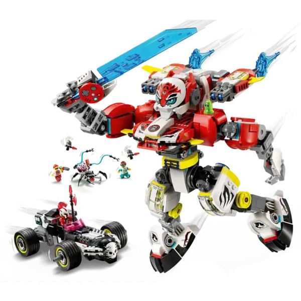 Конструктор LEGO DREAMZzz Робот-тигр Купера та Хот-род авто Зеро, 1006 деталей (71497) - Pampik - 5