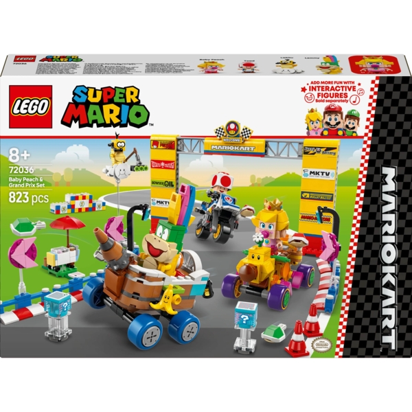 Конструктор LEGO Super Mario Kart Baby Peach & Grand Prix, 823 деталі (72036) - Pampik