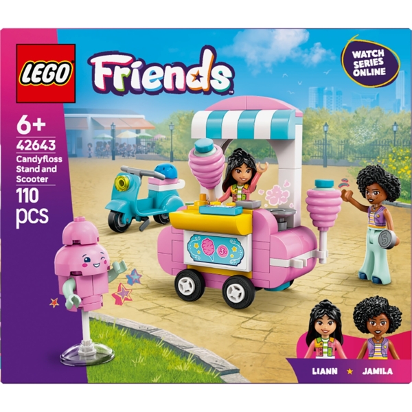Конструктор LEGO Friends Ятка со сладкой ватой и скутер, 110 деталей (42643) - Pampik