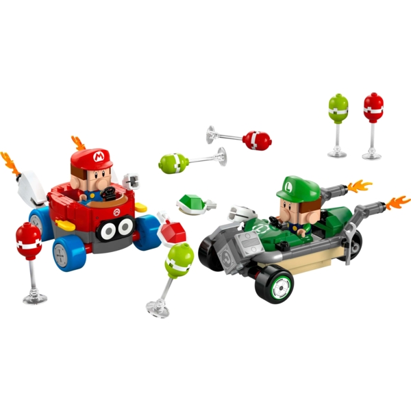 Конструктор Lego Super Mario Kart Baby Mario vs. Baby Luigi, 321 деталь (72034) - Pampik - 5