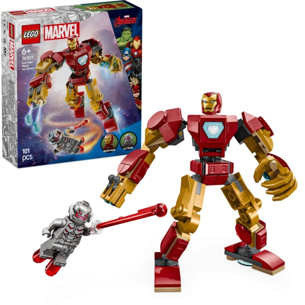 Конструктор LEGO Super Heroes Marvel Робот Залізної Людини проти Альтрона, 101 деталь (76307) - Pampik - 3