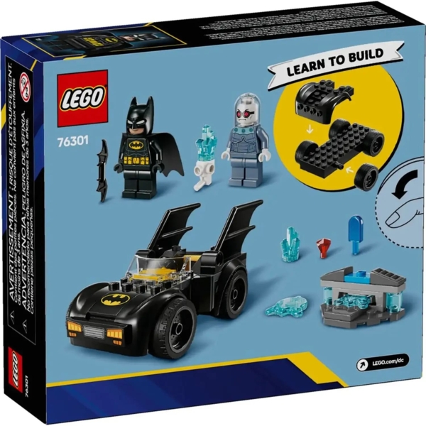 Конструктор LEGO Super Heroes DC Batman Бэтмен и Бэтмобиль против мистера Фриза, 63 детали (76301) - Pampik - 2