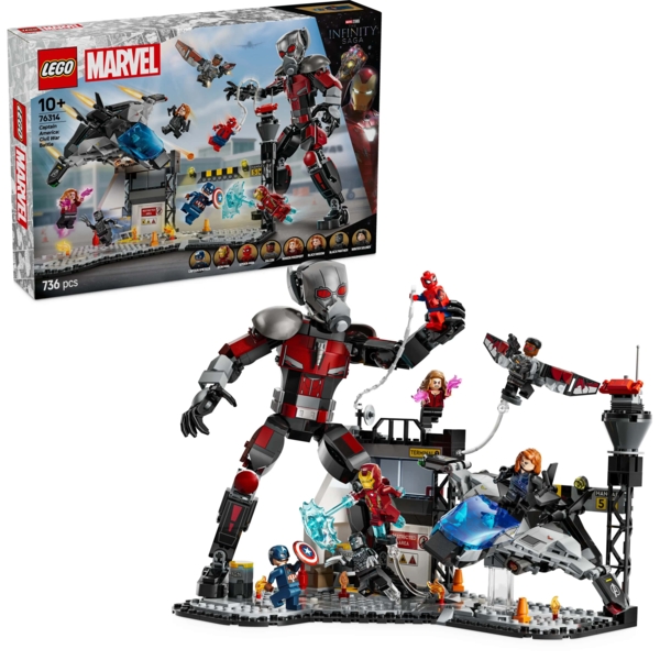 Конструктор LEGO Super Heroes Marvel Перший месник: Протистояння Пригодницька битва, 736 деталей (76314) - Pampik - 3
