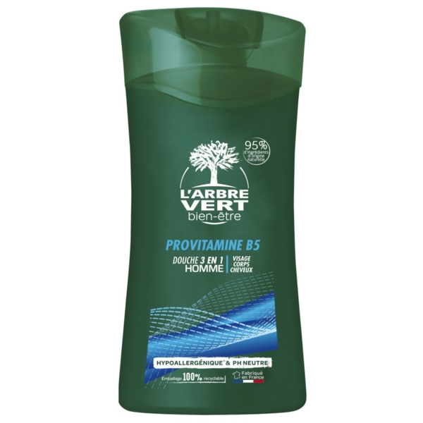 Гель для душа L'Arbre Vert 3 в 1 с провитаминами B5, 250 мл - Pampik