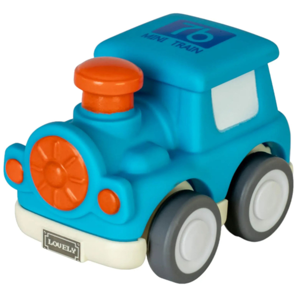 Игрушка Baby Team Мини-транспорт Паровозик, синий (8604_синий паровозик) - Pampik