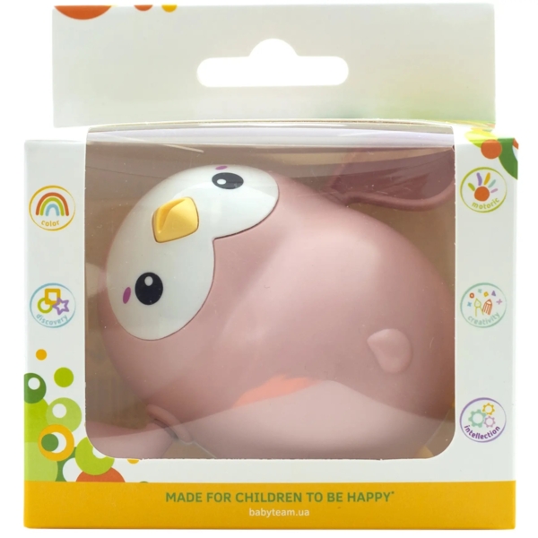 Іграшка для ванни Baby Team Пінгвін (9042_рожевий) - Pampik - 3