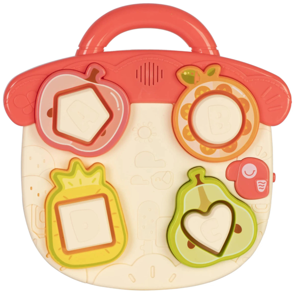 Іграшка музична Baby Team Пазл-сортер Фрукти, рожевий (8648_фрукти рожевий) - Pampik - 2