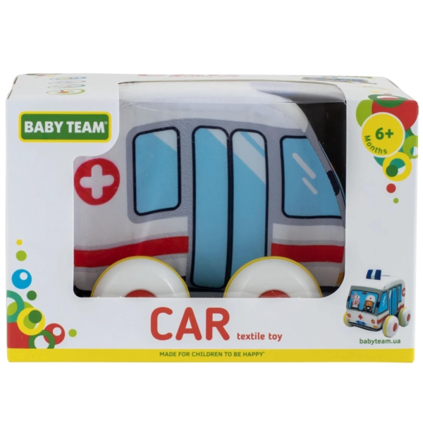 Игрушка текстильная Baby Team Машинка Скорая помощь (8420) - Pampik - 3