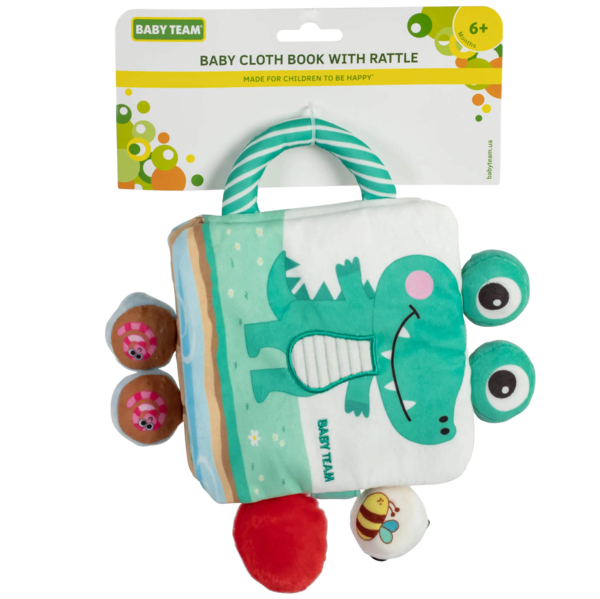 Текстильна іграшка-книжка Baby Team з брязкальцем (8721) - Pampik - 6