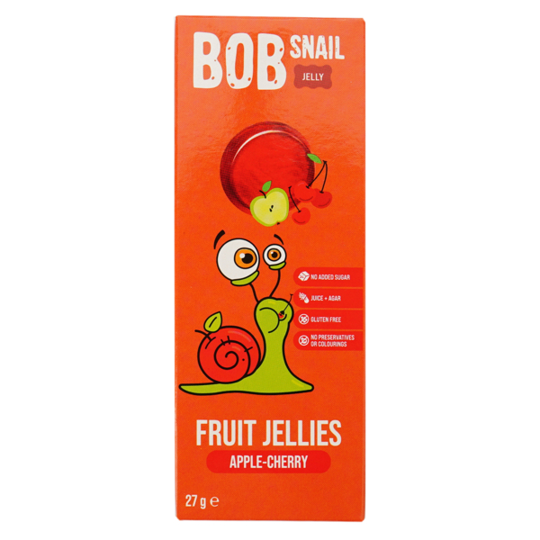 Натуральный мармелад Bob Snail Яблоко-Вишня, 27 г - Pampik