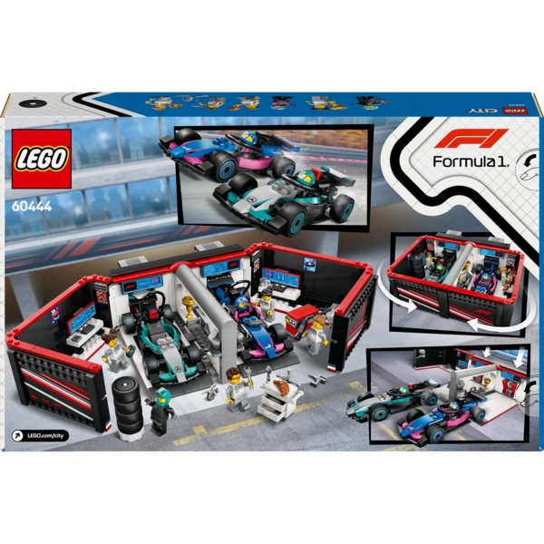Конструктор LEGO City Гараж F1 та автомобілі Mercedes-AMG і Alpine, 678 деталей (60444) - Pampik - 2