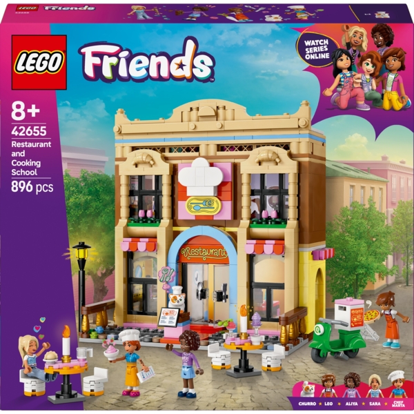 Конструктор LEGO Friends Ресторан и кулинарная школа, 896 деталей (42655) - Pampik