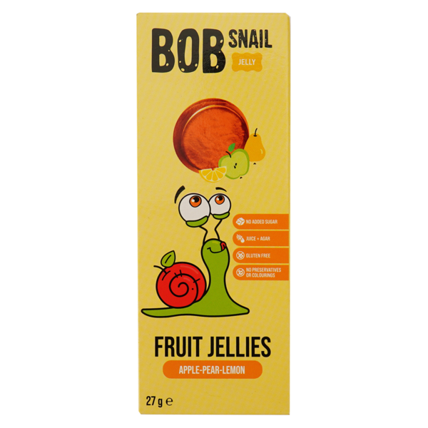 Натуральный мармелад Bob Snail Яблоко-Груша-Лимон, 27 г - Pampik