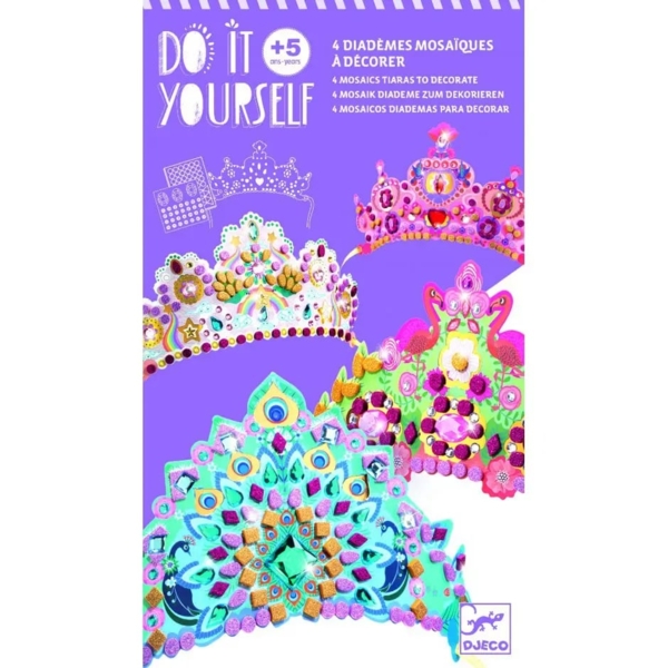 Набор украшений на голову Djeco Сделай сам Принцесса, с мозаикой (DJ07901) - Pampik - 4