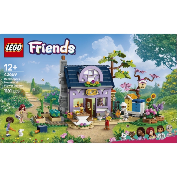 Конструктор LEGO Friends Будиночок і квітник бджолярів, 1161 деталь (42669) - Pampik