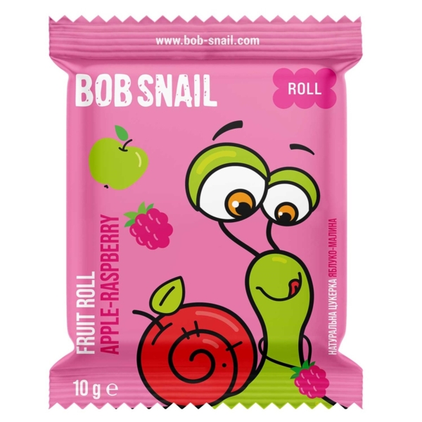 Конфета Bob Snail Яблоко-Малина, 10 г - Pampik