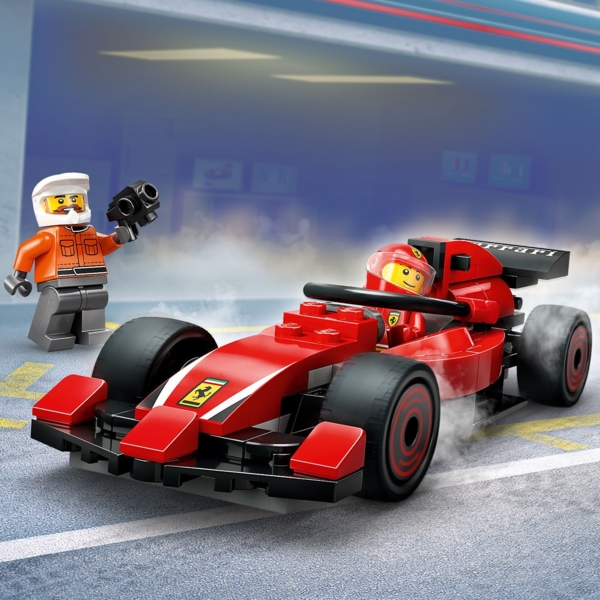 Конструктор LEGO City Піт-стоп і піт-екіпаж F1 з болідом Ferrari, 322 деталі (60443) - Pampik - 8