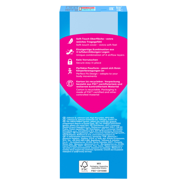 Прокладки жіночі щоденнi CAREFREE® Cotton Feel Aloe, 20 шт. - Pampik - 2