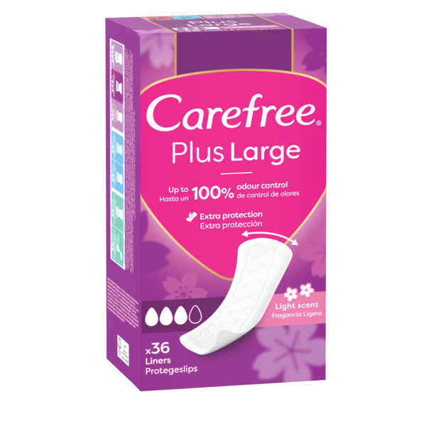 Прокладки жіночі щоденнi CAREFREE® Large plus, 36 шт. - Pampik