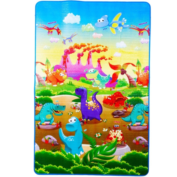 Дитячий двосторонній термокилимок Lindo Діно, 180х120 см (F1011) - Pampik - 2