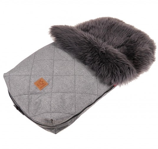 Конверт Kaiser Natura, из натуральной овчины, серый (6545170) - Pampik - 3