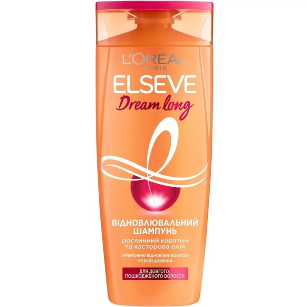 Шампунь L'Oréal Paris Elseve Dream Long для довгого та пошкодженого волосся, 400 мл - Pampik
