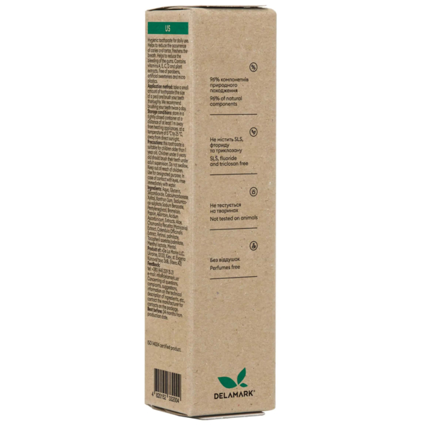 Гігієнічна зубна паста DeLaMark з ароматом м'яти, 80 мл - Pampik - 3