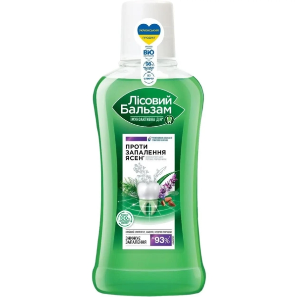 Ополіскувач для ротової порожнини Лісовий Бальзам З олією кедрових горішків і шавлією, 400 мл - Pampik