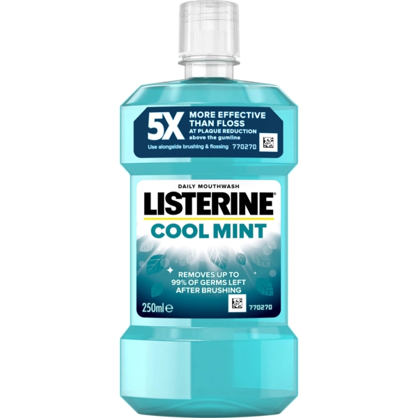 Ополіскувач для ротової порожнини Listerine Свіжа м'ята Захист ясен, 250 мл - Pampik