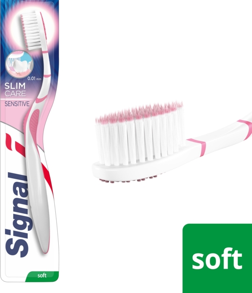 Зубна щітка Signal Sensitive Дбайливе видалення нальоту, м'яка - Pampik - 2