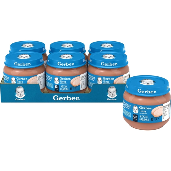 Пюре Gerber Нежная индейка, 80 г - Pampik - 3