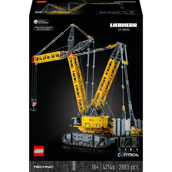 Конструктор LEGO Technic Гусеничний підйомний кран Liebherr LR 13000, 2883 деталі (42146) - Pampik