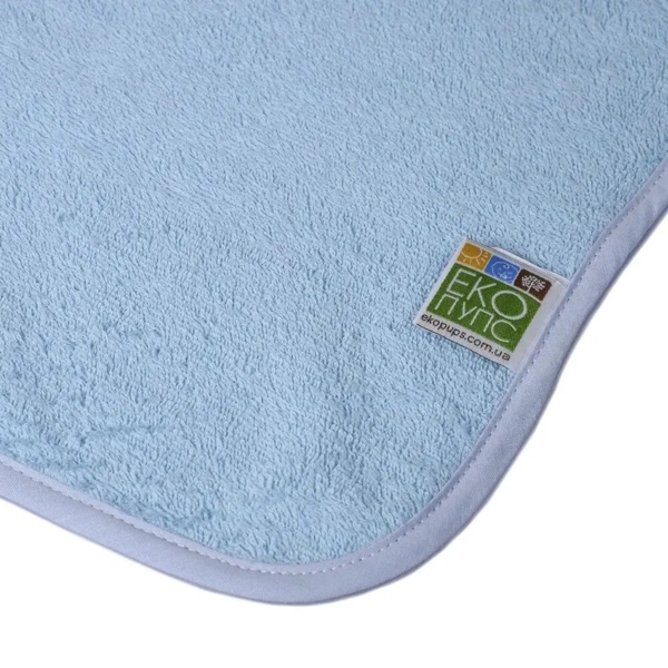 Багаторазова непромокальна пелюшка Еко Пупс Jersey Classic, 90х65 см, блакитний (ПЕЛ-6590хбтрс) - Pampik - 3