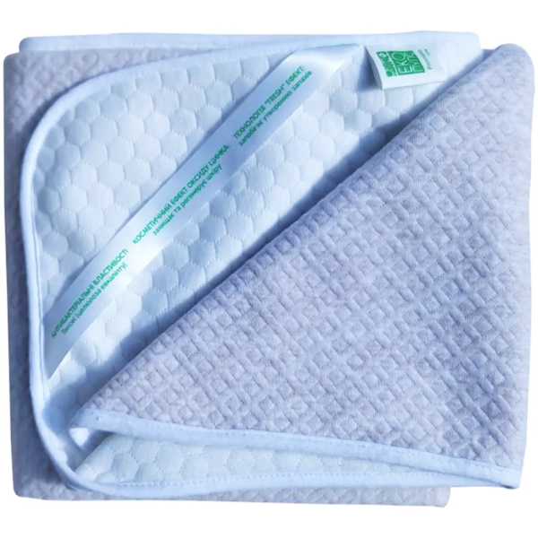 Багаторазова непромокальна пелюшка Еко Пупс Soft Touch Premium, 70х50 см, блакитний (EPG07W-5070m) - Pampik