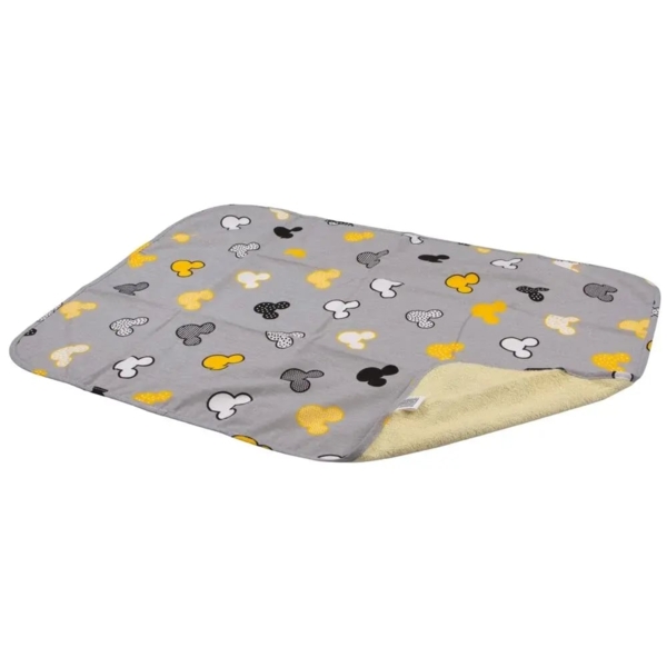 Багаторазова непромокальна пелюшка Еко Пупс Eco Cotton Мишка Міккі, 50х70 см, сірий (EPG10N-5070mmg) - Pampik