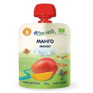Фруктове пюре Fleur Alpine Pouch Органик Манго, 90 г - Pampik