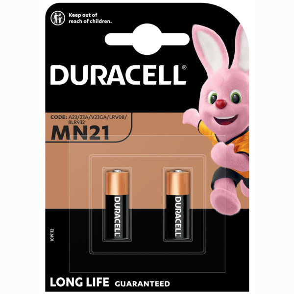 Специализированные щелочные батарейки Duracell 12 V, MN21 A23/23A/V23GA/LRV08/8LR932, 2 шт. (5004966) - Pampik - 2