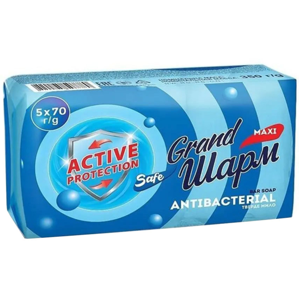 Мило тверде Grand Шарм Antibacterial, 5 шт. x 70 г - Pampik