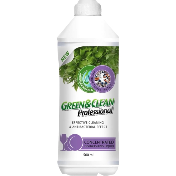 Средство для мытья посуды Green & Clean Professional, концентрат, 500 мл - Pampik