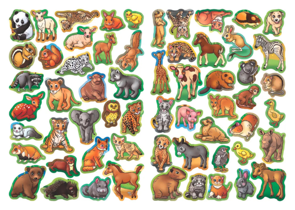 Велика книжка. Розвивальні наліпки. Розумні завдання. Малята тварин (F00017958) - Pampik - 4