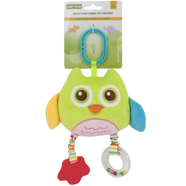 Игрушка-подвеска Baby Team Сова, салатовый (8533_Сова_салатовая) - Pampik